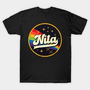 Nita // Rainbow In Space Vintage Grunge-Style T-Shirt